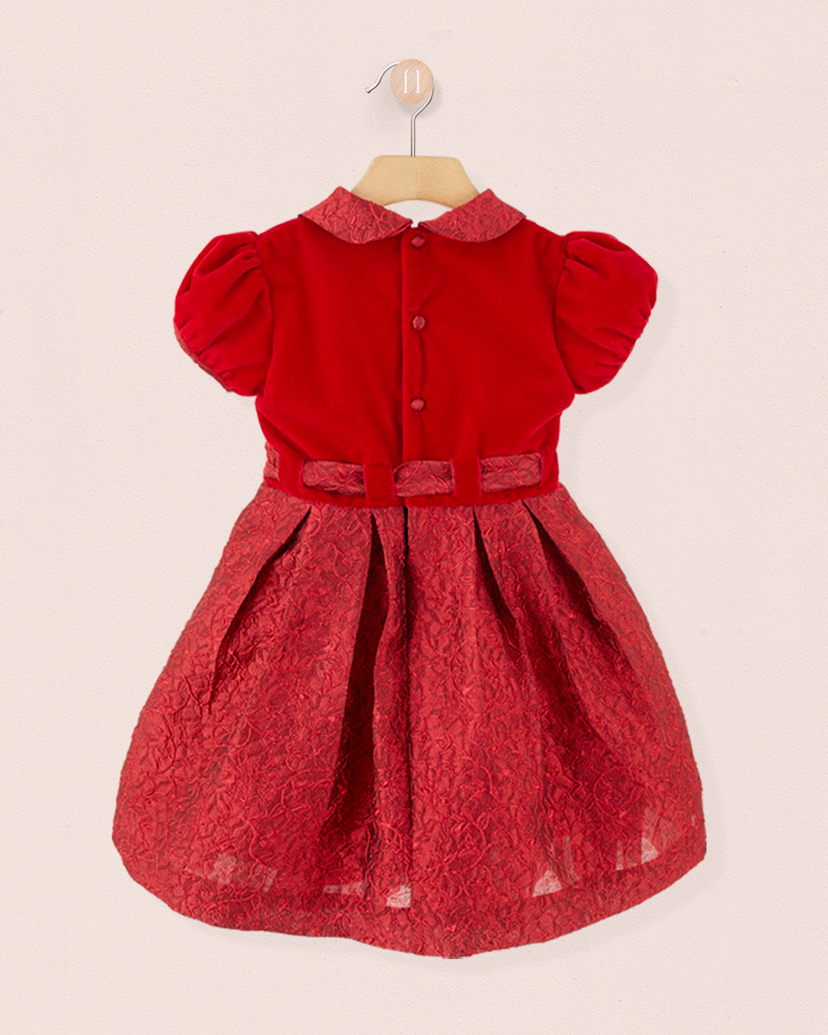 Christelle Red Velvet Holiday Dress